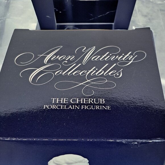 Avon Nativity THE CHERUB White Porcelain Bisque Christmas Figure Boxed 3.1/4” - Picture 8 of 12